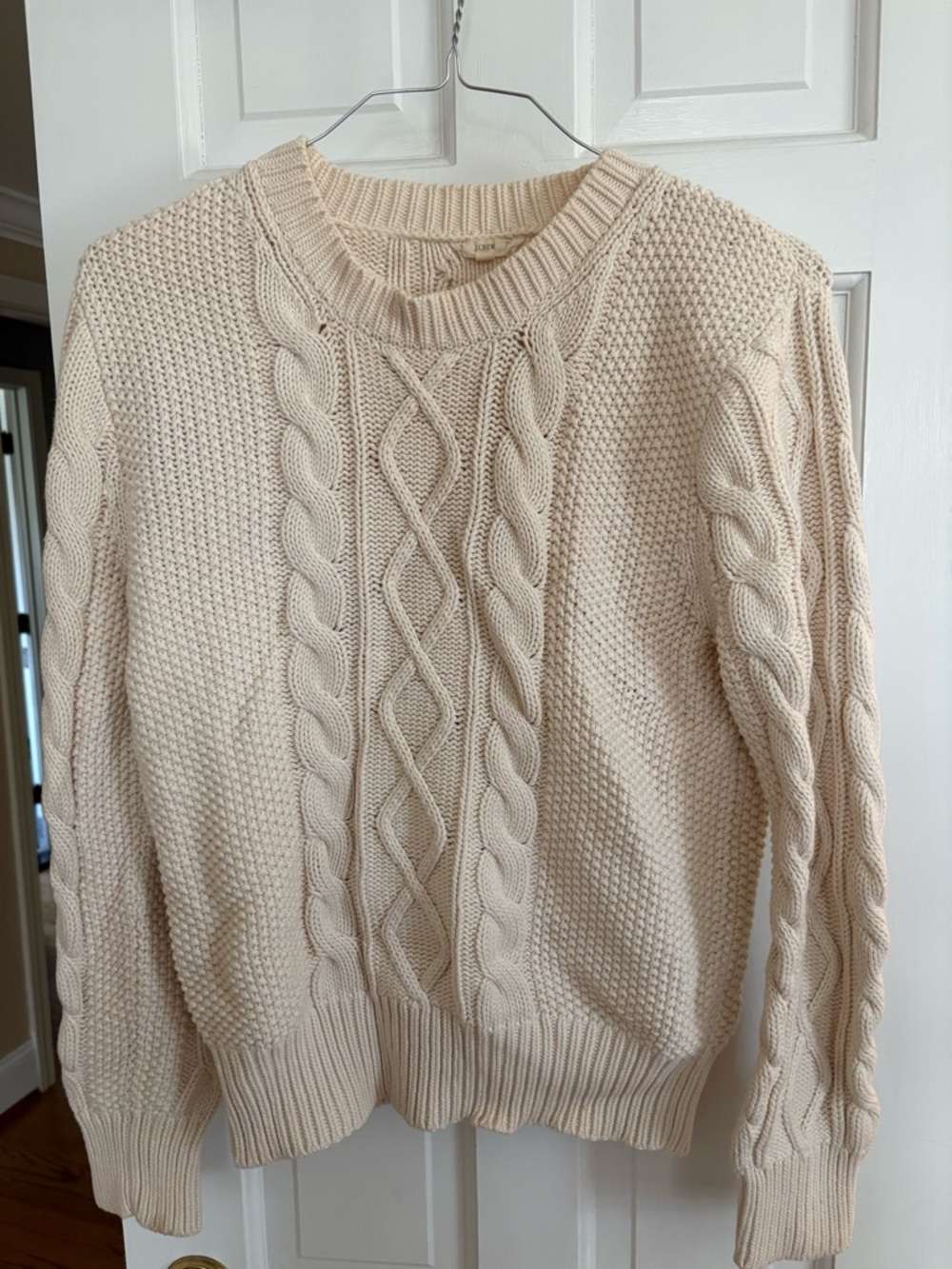J. Crew Cream Cable Knit Women's Sweater